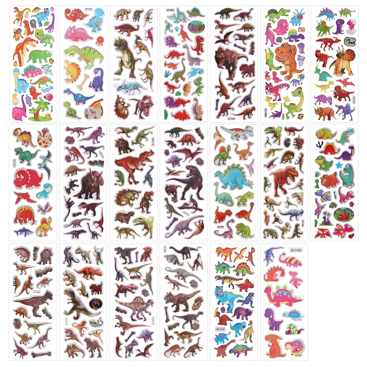 Puffy 3D Sticker for Kid & Toddler 500+ Variety Pack Cute Scrapbook Sticker