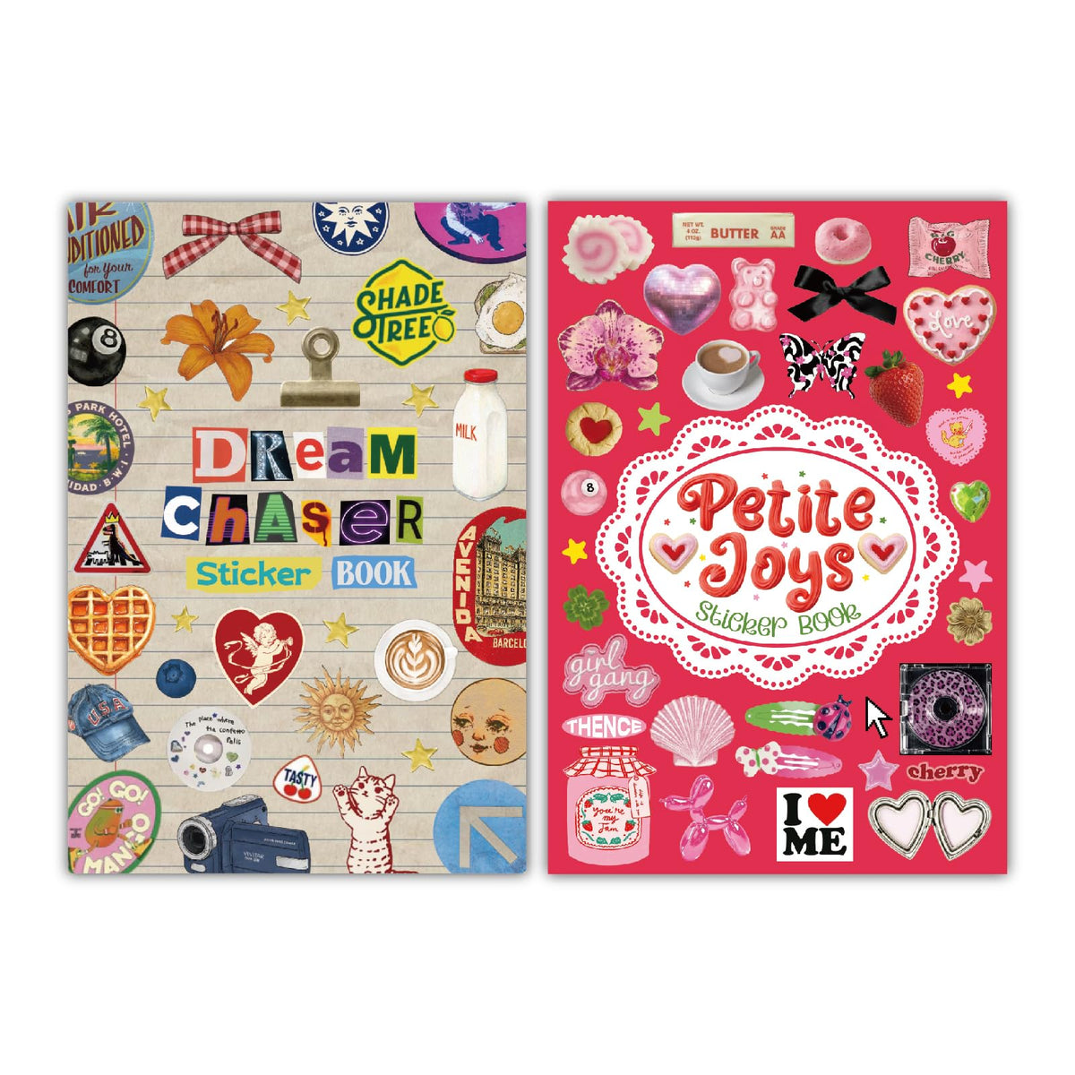 PRSTINCOL Sweetheart Vintage Style Sticker Book, 30 Pages of Aesthetic Stickers for Journaling Adults, Cute Retro Floral and Love Ephemera, 8.3 by 5.5 Inches, Over 550 Pieces