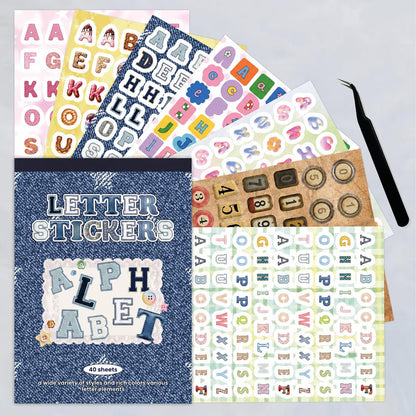 1500Pcs Alphabet Letter Stickers Book & Scrapbook Supplies