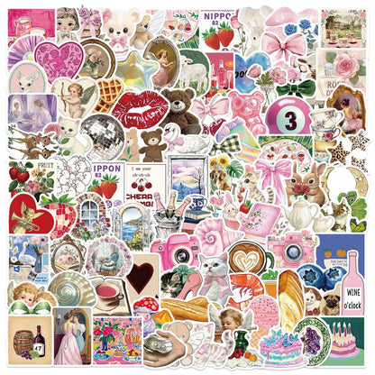 Aesthetic Downtown Girls Stickers Pack Trendy Y2K Stickers(50)
