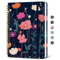 Taja Lined Spiral Journal Notebook for Women, Pretty College Ruled Notebook for Work & Note Taking, A5 Hardcover Journal for Writing, Cute Aesthetic 140 Pages, Butterfly