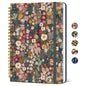 Taja Pretty Spiral Journal for Women, Lined Hardcover Notebook, 6" x 8"
