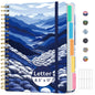 Taja Pretty Large Spiral Lined Notebook for Work with 5 Removable Dividers