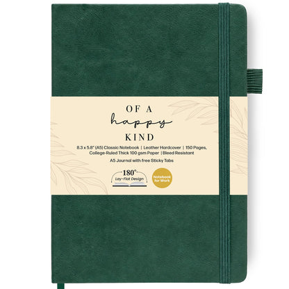 Classic Lined Journal Notebook 8.5x11" A4 Hardcover Leather - Brown Journal