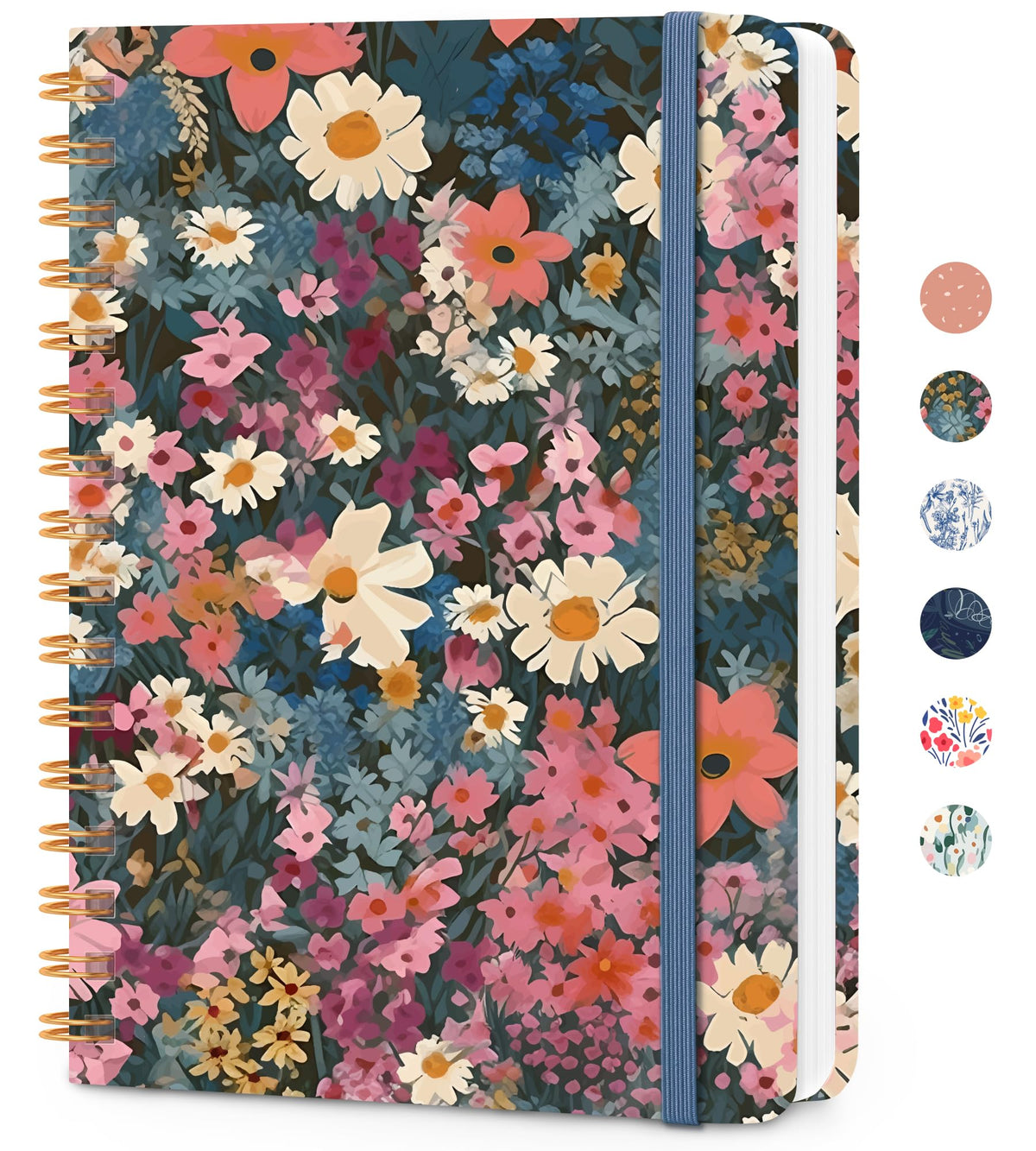 Lined Spiral Journal Notebook, A5 College Ruled Notebook for Note-Taking