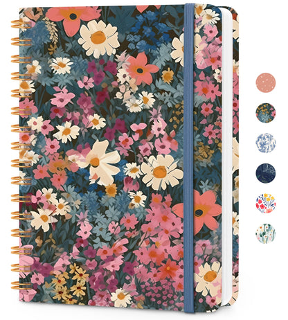 Lined Spiral Journal Notebook, A5 College Ruled Notebook for Note-Taking