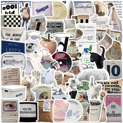 Aesthetic Downtown Girls Stickers Pack Trendy Y2K Stickers(50)