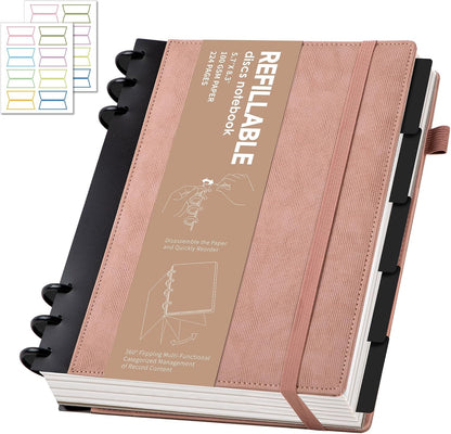 Yoment Refillable Journal Notebooks for Work, Journal for Women Men,Pink