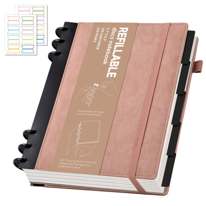 Yoment Refillable Journal Notebooks for Work, Journal for Women Men,Pink