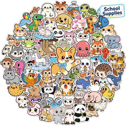 200 Pcs Cute Aesthetic Water Bottle Stickers for Kids, Waterproof Vinyl