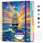 Taja Pretty Large Spiral Lined Notebook for Work with 5 Removable Dividers