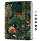 Taja Lined Spiral Journal Notebook for Women, Pretty College Ruled Notebook for Work & Note Taking, A5 Hardcover Journal for Writing, Cute Aesthetic 140 Pages, Midnight Bloom
