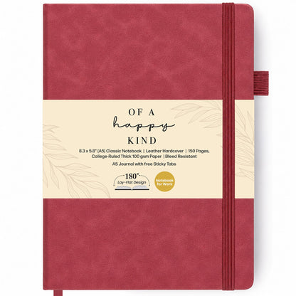 Classic Lined Journal Notebook 8.5x11" A4 Hardcover Leather - Brown Journal