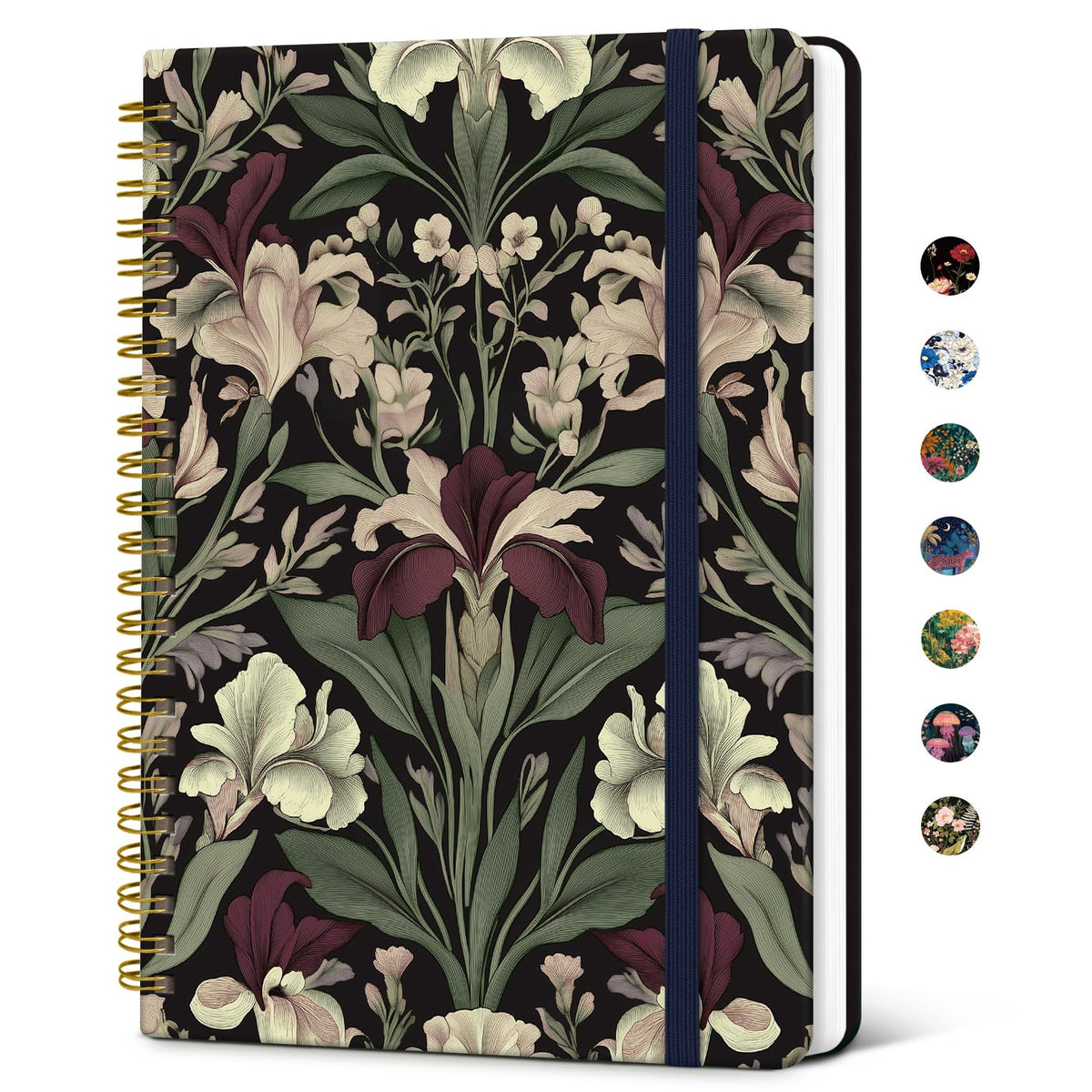 Taja Spiral Lined Journal for Women, Pretty Hardcover Journal Notebook, A5
