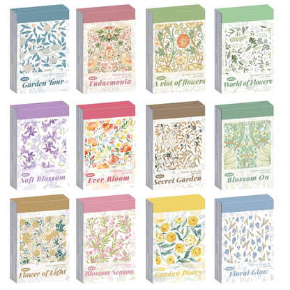 12 Sets 600 Sheets Washi Stickers for Journaling, Boho, Abstract, Vintage Scrapbook Sticker Set for Bullet Journal Art Diary Card Craft Gifts Planner Notebook
