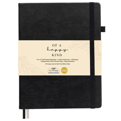 Classic Lined Journal Notebook 8.5x11" A4 Hardcover Leather - Brown Journal