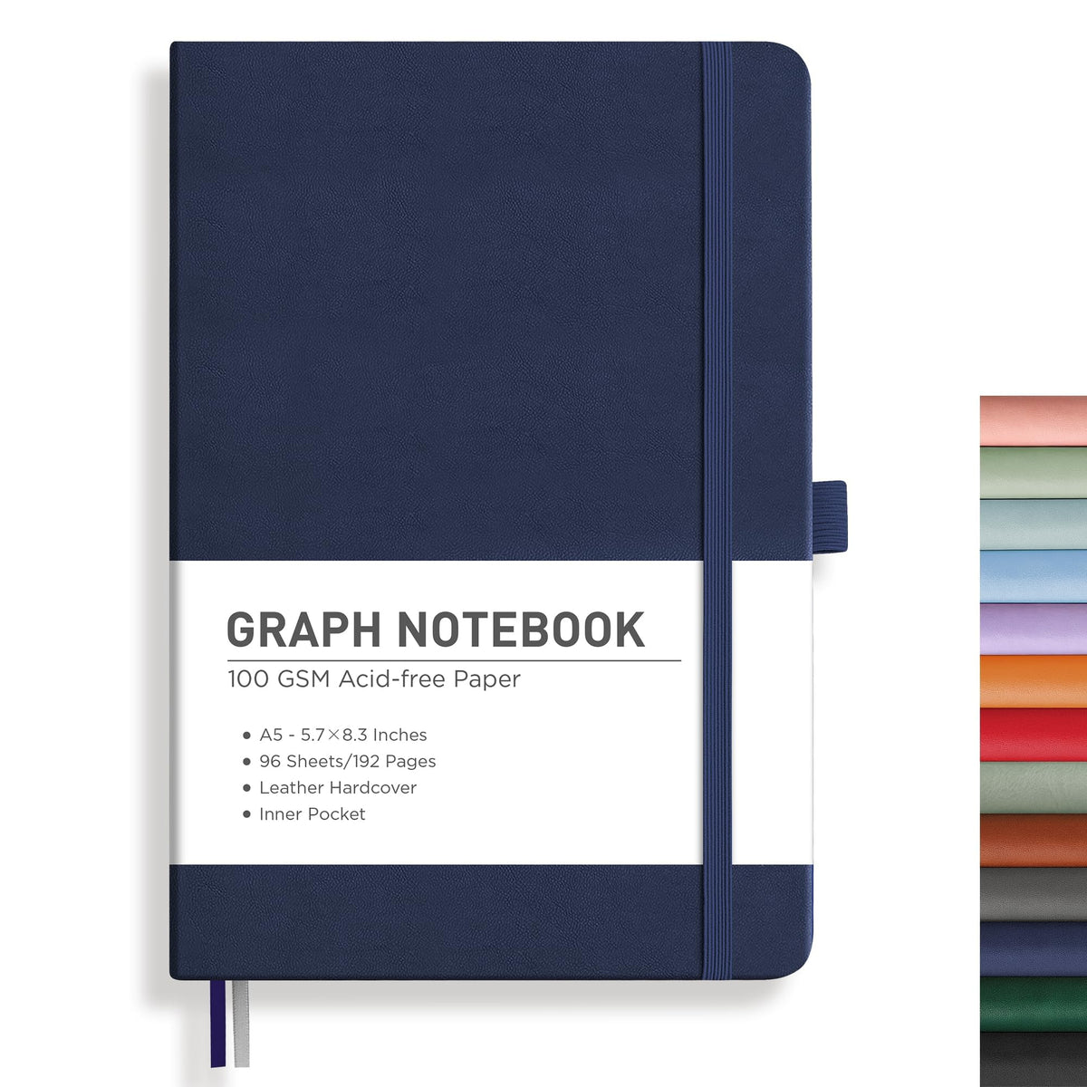 RETTACY Lined Journal Notebook, 192 Numbered Pages, A5 Size (5.7'' x 8.3'')