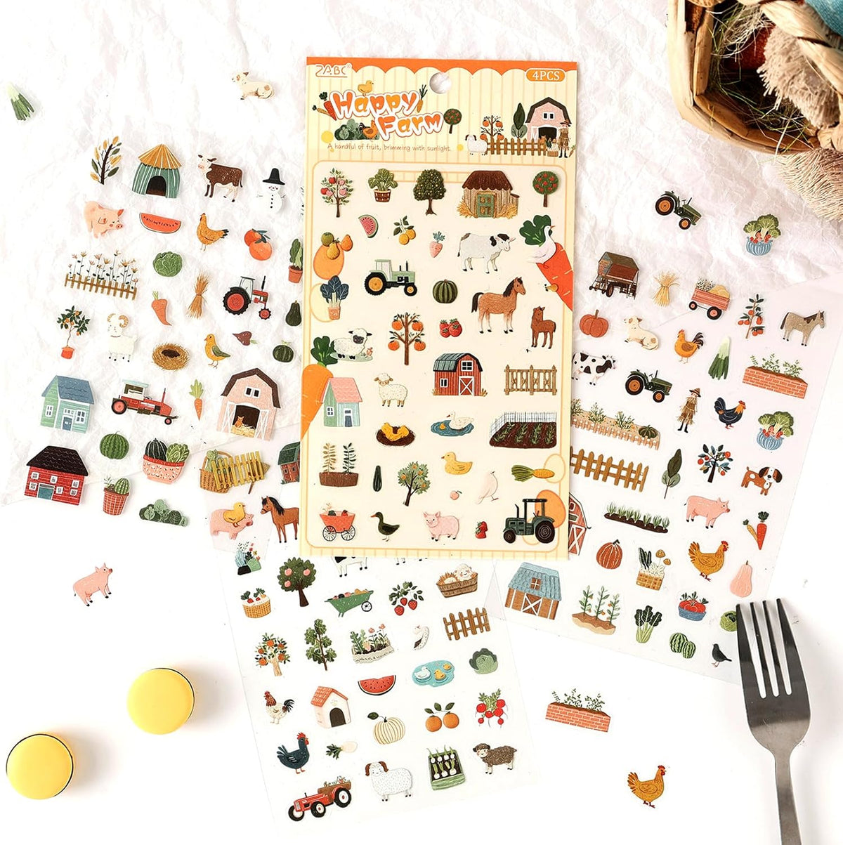 Life's Little Scenes Series Sticker Scrapbooking Supplies for Junk Journal, 24 Sheets PET Stickers - Vintage Journaling Stickers