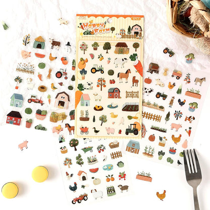 Life's Little Scenes Series Sticker Scrapbooking Supplies for Junk Journal, 24 Sheets PET Stickers - Vintage Journaling Stickers