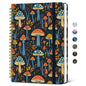 Taja Lined Spiral Journal Notebook for Women, Pretty College Ruled Notebook for Work & Note Taking, A5 Hardcover Journal for Writing, Cute Aesthetic 140 Pages, Midnight Bloom