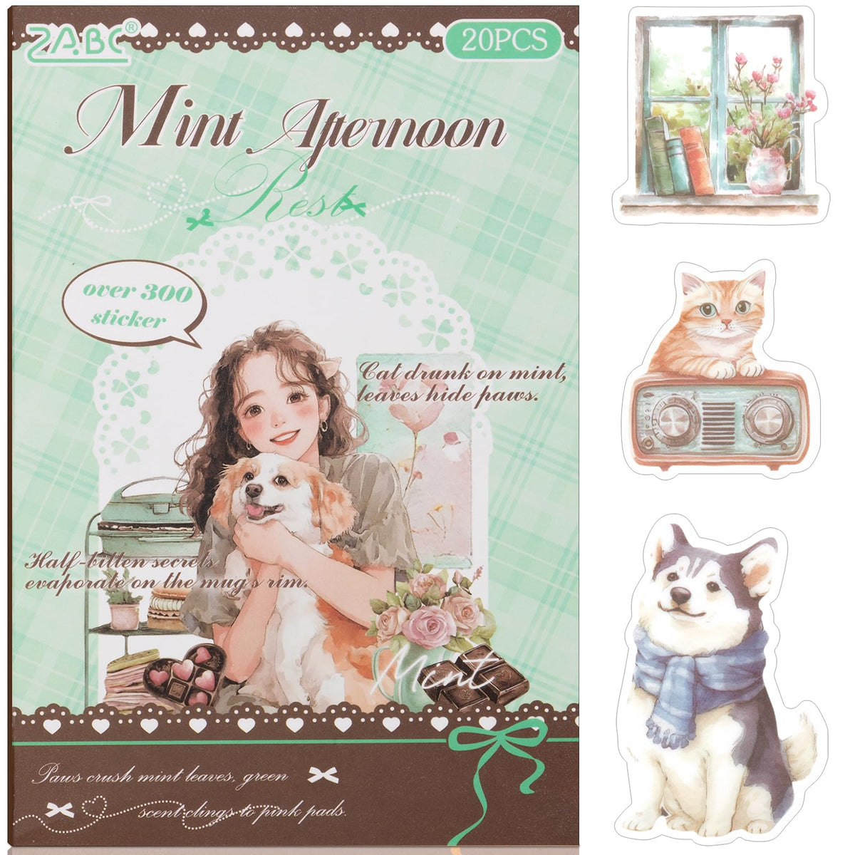Life's Little Scenes Series Sticker Scrapbooking Supplies for Junk Journal, 24 Sheets PET Stickers - Vintage Journaling Stickers