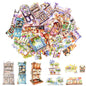 160Pcs Natural Flower Stickers for Scrapbooking,Self-Adhesive Transparent Flower Stickers Scrapbook Supplies Journaling Supplies for Adult Card Making Letters DIY Water Bottle Cards Decoration