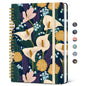 Taja Lined Spiral Journal Notebook for Women, Pretty College Ruled Notebook for Work & Note Taking, A5 Hardcover Journal for Writing, Cute Aesthetic 140 Pages, Butterfly
