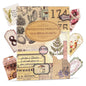 103PCS Vintage Scrapbook Stickers Book Scrap Book Stickers for Scrapbooking, Junk Journal Sticker Book Supplies Transparent Clear Flower Floral Sticker Big Small Scrapbook Supplies Kids (Burnt Paper)