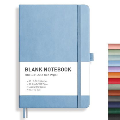 RETTACY Lined Journal Notebook, 192 Numbered Pages, A5 Size (5.7'' x 8.3'')