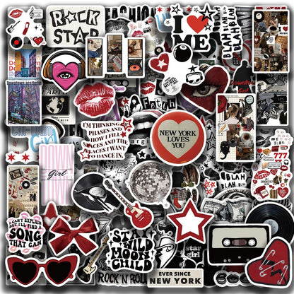 Aesthetic Downtown Girls Stickers Pack Trendy Y2K Stickers(50)