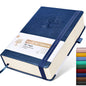 Lined Journal Notebook -365 Pages A5 Thick Journals for Writing Ruled Notebook, Hardcover Leather Journal for Women Men Daily Journal Notebook for Work, Note Taking, 100Gsm Lined Paper( 5.75'' X 8.38'' Green)