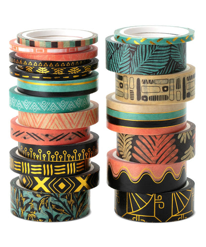 Mr. Pen- Washi Tape Set, 21 Rolls, Assorted Sizes, Floral