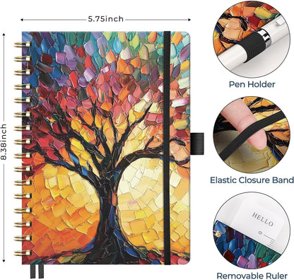 AHGXG Spiral Journal Notebook, 160 Lined Pages, A5 Size (5.7'' x 8.3'')
