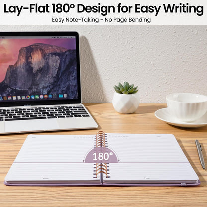 Lined Spiral Journal Notebook, A5 College Ruled Notebook for Note-Taking