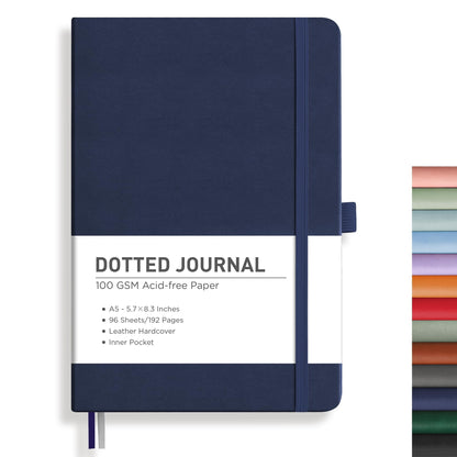 RETTACY Lined Journal Notebook, 192 Numbered Pages, A5 Size (5.7'' x 8.3'')