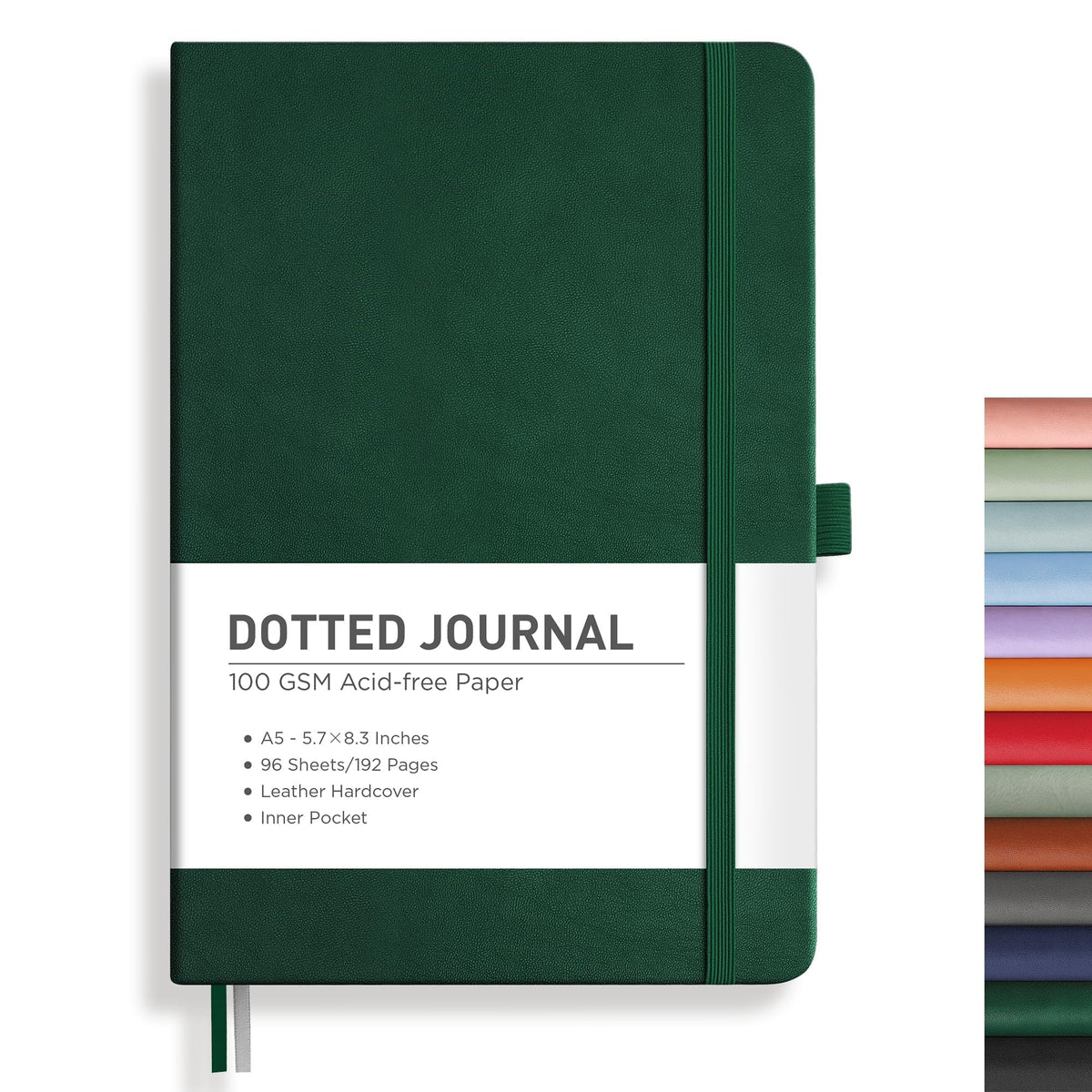 RETTACY Lined Journal Notebook, 192 Numbered Pages, A5 Size (5.7'' x 8.3'')
