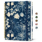 Taja Pretty Spiral Journal for Women, Lined Hardcover Notebook, 6" x 8"