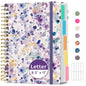 Taja Large Spiral Notebooks for Work 5 Subject with Removable Dividers