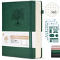Lined Journal Notebook -365 Pages A5 Thick Journals for Writing Ruled Notebook, Hardcover Leather Journal for Women Men Daily Journal Notebook for Work, Note Taking, 100Gsm Lined Paper( 5.75'' X 8.38'' Green)
