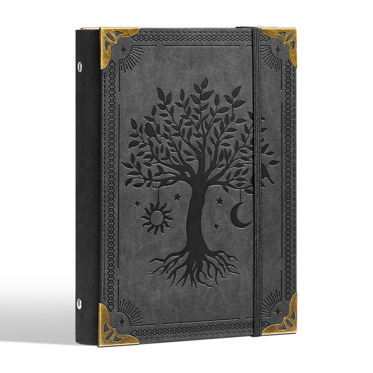 Ovesmusl Sunflower PU Leather A5 Binder 6 Ring Refillable Journal Cover