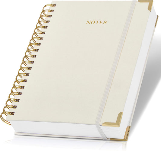 Aesthetic Thick Spiral Notebook Journal For Women in B5 - Linen Hardcover