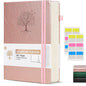 Lined Journal Notebook -365 Pages A5 Thick Journals for Writing Ruled Notebook, Hardcover Leather Journal for Women Men Daily Journal Notebook for Work, Note Taking, 100Gsm Lined Paper( 5.75'' X 8.38'' Green)