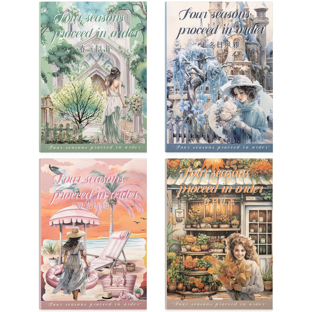 Life's Little Scenes Series Sticker Scrapbooking Supplies for Junk Journal, 24 Sheets PET Stickers - Vintage Journaling Stickers