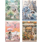 Life's Little Scenes Series Sticker Scrapbooking Supplies for Junk Journal, 24 Sheets PET Stickers - Vintage Journaling Stickers