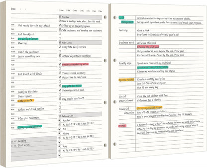 EMSHOI Undated Hourly Daily Planner, 240 Pages, A4 Size (9.2" x 12")