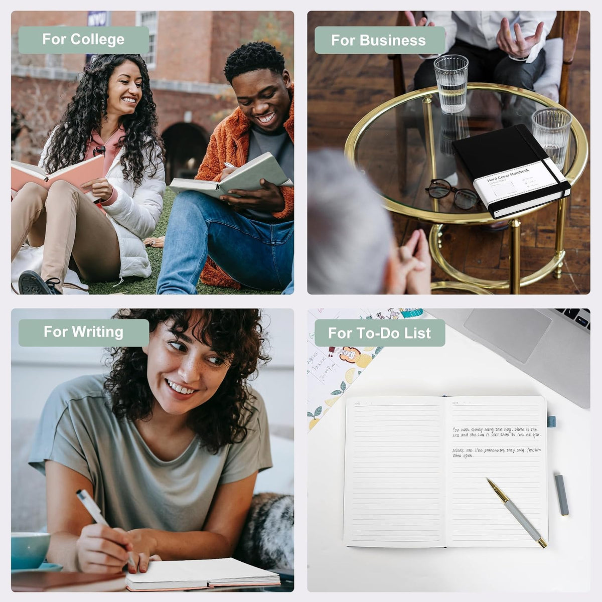 CAGIE Journal Notebook for Women Men Leather Journaling Notebooks Diary A5