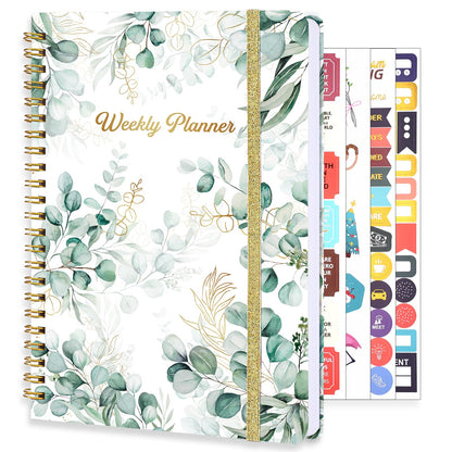 Thboxes A5 Weekly Planner Notebook, 52 Week Undated Journal for Women, Pink
