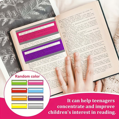 2/4pcs Colorful Reading Guide Strips | Line Trackers to Improve Reading Comprehension, Transparent, Durable Bookmark Accessories for Books, Articles & Study Guides, Made of Polyethylene Terephthalate, Random Colors