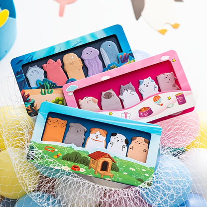 150pcs of Adorable Animal-Themed Thumb Index Tabs, Reusable Side Markers for Books, Vibrant Sticky Notes Suitable for Office And School Use