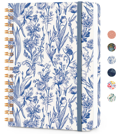 Lined Spiral Journal Notebook, A5 College Ruled Notebook for Note-Taking